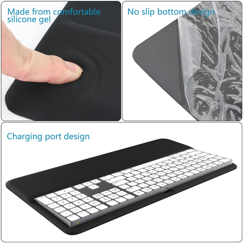HONKID Keyboard Wrist Rest for Magic Keyboard 2 with Numeric Keypad(MQ052LL/A, A1843) and Magic Keyboard with Touch ID(â€ŽMK2C3LL/A), Slim Keyboard Wrist Rest Relieve Pain & Fatigue - Image 4